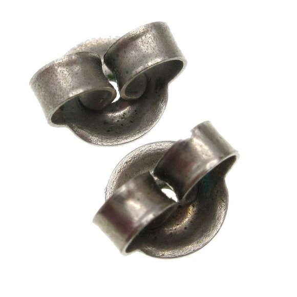 Chanel Button Pierced Earrings Rhinestone Black 00A 29488 - Picture 9 of 10